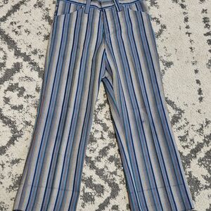 Striped Blue and Tan Pants